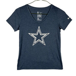 The Nike Tee NFL Team Apparel Women's Dallas Cowboys Blue Tri-Blend Size Medium